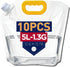 10 Pack 1.3 Gallon Collapsible Water Container Bag, Freezable Plastic Water Storage