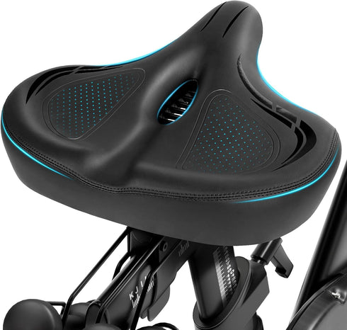 Oversized Bike Seat for Peloton Bike & Bike+ | Wide Saddle Replacement for Exercise or Road Bikes, Cushion for Men &