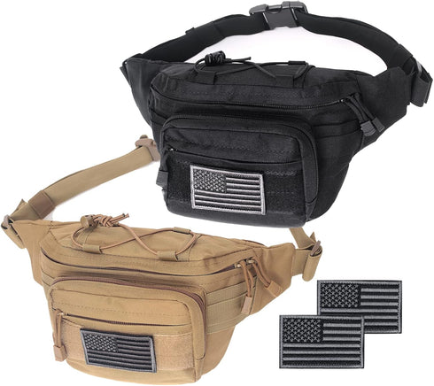 Tactical Fanny Pack, Military Waist Bag, Hip Belt Utility Bags for Outdoor Hiking Climbing Fishing