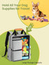 Set: 25L Backpack 2 2 1 Dog Travel Bag All-in-One DELOMO Airline Approved Dog Travel with Food Containers + Collapsible
