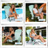 Backpack SUNNYFEEL Portable Low Beach Chair - Lightweight High Back Beach Chair with Cup Holder, Folding Sand Chair