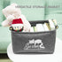 Vumdua Cat Toy Box, Cat Toy Storage Basket with Handles, Felt Pet Toy Basket Pet Supplies Storage Bin, Perfect