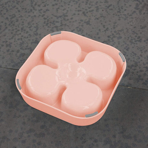 Healthy Slow Feeding Dog Bowl for French Bulldog - No Choking Dog Cat Food Water Bowl with Four-Leaf Clover Pattern