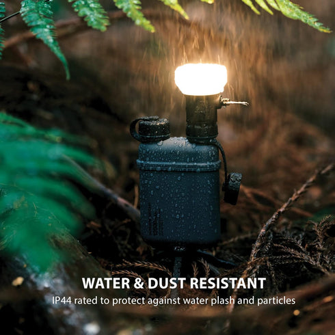 Dimmable IP44 10-350 LAMP-1 NESTOUT Rugged Outdoor Camping LED Lantern w/ Mini Tripod, USB Powered Soft LED Light