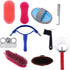 REXVTNS 10Pcs Set Horse Grooming Kit | Complete Care with Sweat Scraper/Combs/Hoof Pick | Sturdy Equestrian Brush