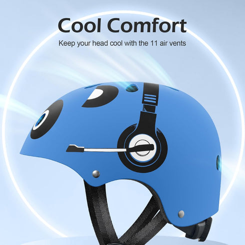 2-8, 48-54cm, Odoland Kids Bike Helmet for Boys & Girls Age Kid Bicycle Helmet Adjustable Fits Safety Multi-Sport
