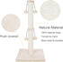 Dimaka 29'' Cat Scratching Post with Natural Sisal Rope and 4 Teasing Toy Balls for Large Cats (Beige)