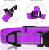 TagME Adjustable Reflective Nylon Dog Collar, Classic Pet Collar with Quick Release Buckle for Medium Dogs, Purple