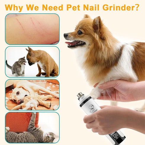 huefain 2026 3-Speed Trimmer 2 2 Upgraded Silent Groom Pro Nail Grinder - Cordless Grooming Pro Nail Grinder, Pet Nail