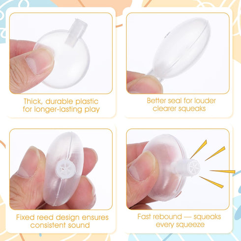 Wanmu 15Pcs 40mm Squeakers for Dog Toys, Replacement Dog Toy Squeakers Noise Maker Insert Replacement for Pet Supply