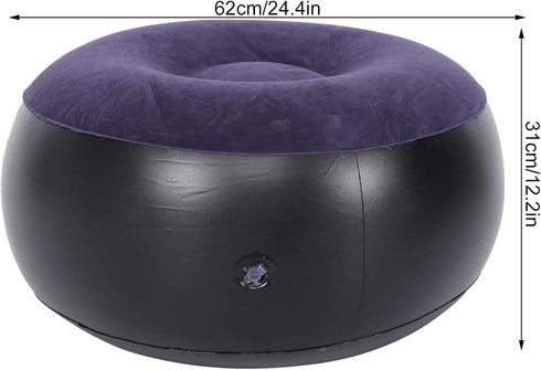 BHDD Foldable Inflatable Stool, Portable Round Air Chair Outdoor Camping Chair Footrest Cushion, with Durable