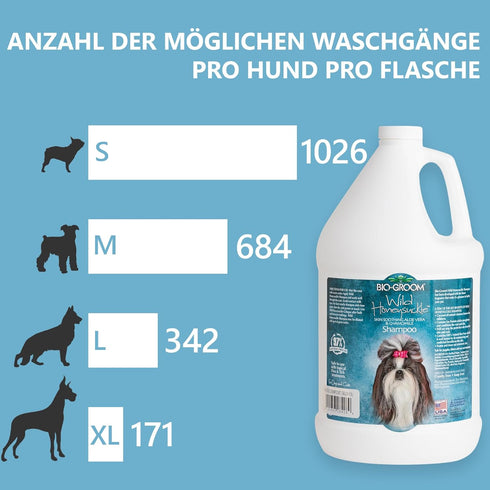 Bio-Groom Wild Honeysuckle Dog Shampoo, Natural Scent Pet Shampoo, Aloe Vera, Chamomile, Cruelty-Free, 1 Gallon