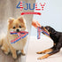 Vehomy 4th of July Dog Toys, USA Shape Chewing Toys, Cotton Rope Toys for Small Medium Dogs, Patriotic Interactive Toy