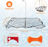 BestYiJo Castable Crab Trap, with Orange Thickened Braided line and Crab Ruler for catching catching Blue Crabs