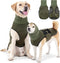 Dog Anxiety Vest Hoodie, Calming Thunder Jacket with Head Cover Sleeves for Thunderstorm & Vet Visits (Green XS)