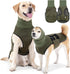 Dog Anxiety Vest Hoodie, Calming Thunder Jacket with Head Cover Sleeves for Thunderstorm & Vet Visits (Green XS)