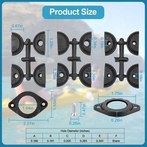 Through Hull Wiring Kit for Kayaks, Thru-Hull Kits for Fish Finders, Motors, Lighting Accessories