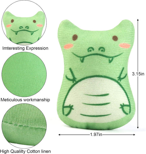 Dorakitten Catnip Toys for Indoor Cats - 5PCS Plush Chew Toys Teething Interactive Catnip Filled