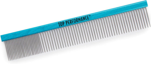 Master Grooming Tools Aluminum Finishing Comb, Versatile 10" Comb for Grooming Dogs, Black