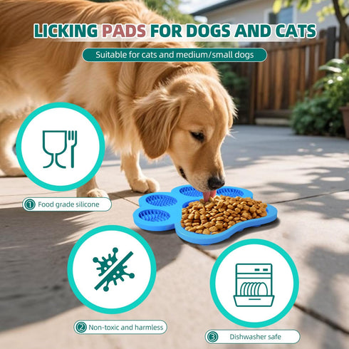 Lick Pad for Dogs Non-Slip Strong Suction Cup Fixed Soothing Toys Pet Grooming Bath Soothing Toys Anti-Anxiety