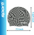 Sporti Silicone Swim Cap with Graphic Design, Height 7.6" Opening 7.5", Non Slip