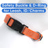 Pawtitas Reflective Dog Collar, Adjustable for Large Dogs, Orange Puppy Collar