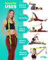 Stretching Strap with Loops - Non Elastic Stretch Band for Yoga, Physical Therapy, Flexibility Exercise Equipment