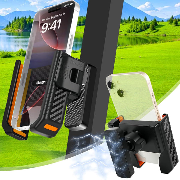 Ckepvo Magnetic Golf Cart Phone Holder N52 Magnets & 360 Rotation,Tool-Free Install for