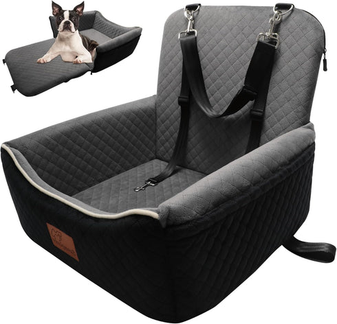 Dog Car Seat Bed 2 in 1 for Small/Medium Dogs up to