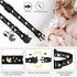 2Pcs Breakaway Cat Collars for Boy Cats, Adjustable Moons Collars with Bell & Pendant Glow in The Dark (Black+Blue)