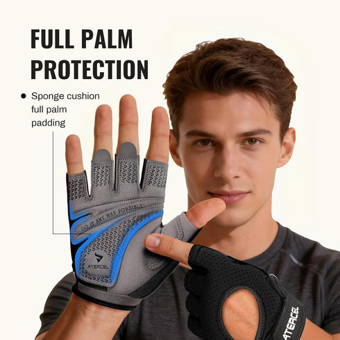 ATERCEL Weight Lifting Gloves Full Palm Protection, Workout Gloves for Gym, Cycling, Exercise, Climbing, Breathable