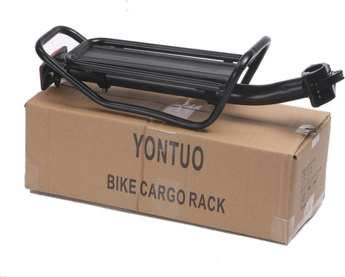 Rear Bike Rack with Quick Release Camp - Retractable Aluminum Alloy Bicycle Cargo Rack for 26"-29" Frames