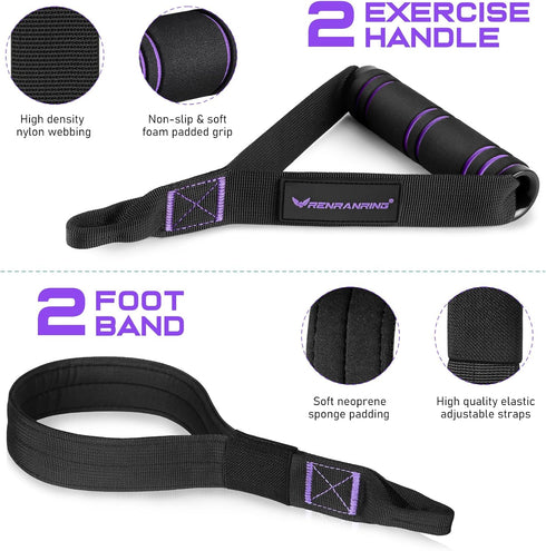 Pilates Bar Kit with Resistance Bands - Multifunctional Pilates Bar for Women & Men, Heavy-Duty Metal Adjustment Buckle.
