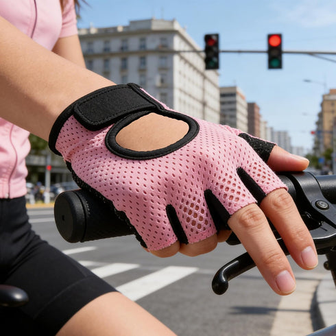 IZUS Anti-Slip Fingerless Workout Gloves for Women Gym/Exercise/Fitness/Training/Cycling with Excellent