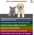 SunGrow Dog & Cat Deshedding Brush, Minimizes Shedding, Enhances Coat Health, Gentle on Skin, Suitable for Rabbits &