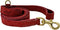 Blazing Paws Vibrania Heavy Duty Dog Leash, 6 Ft Thick Distressed Leather, Cherry Red with Side Ring (6 Ft L x 1" W)