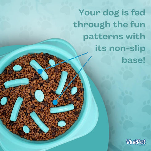 Non-Slip Slow Feeder Dog Bowl | Anti-Choke Design | Promote Healthier Eating Habits for Your Dog's Mealtime