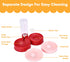Noa Store Pet Food and Water Dispenser, 2 Removable Bowls, Gravity-Fed Drinking System for Cats and Dogs, Pink