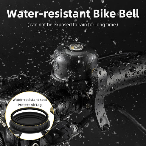 0.87''/22.2, 1''/25.4, 1.25''/31.8mm ROCKBROS Bike Bell for Apple AirTag Hidden Bike Mount Bike AirTag Holder GPS