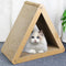 Cat Scratcher Cardboard, Durable Large Triangle Vertical Cat Scratching Board with Premium Scratch Textures Design
