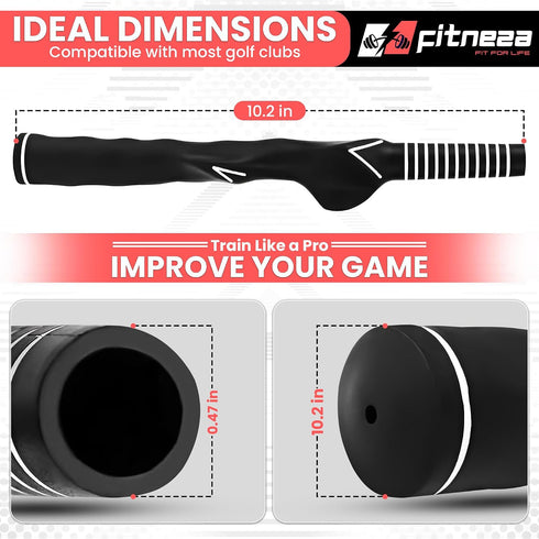 Fitneza Golf Grip Trainer Right Hand for Golf Club | Enhance Grip Strength and Swing Technique | RH Molded Anti-Slip