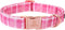 Lionheart Glory Valentine's Day Collar - Pink Plaid Adjustable Heavy-Duty Dog Collar for Medium Cute Spring Pet Gift.