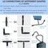 Aquarium Air Pump Accessories Set, 9.84/26.25/101.71 Feet Airline Tubing Hose, Check Valves, Air Stones, Connectors