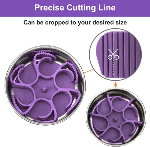 Dog Slow Feeder Bowls, Silicone Spiral Insert to Slow Down Eating for Large Medium Small Breed Dogs
