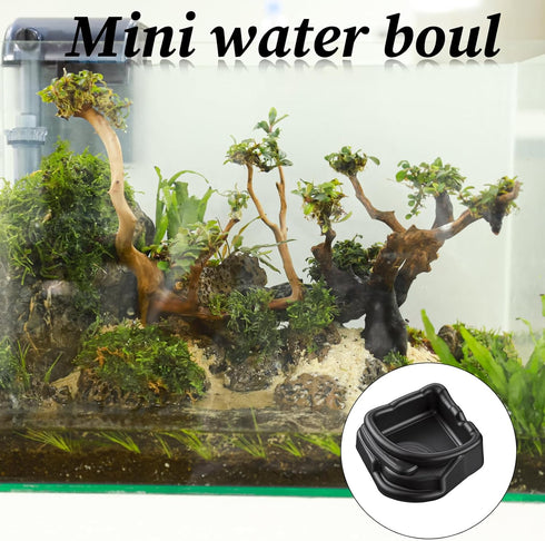 Aysatogc 6 (1.65" 0.59" Pcs Spider Micro Water Bowl, Mini Resin Dish Tiny Bowl Enclosure Accessories for Tarantula