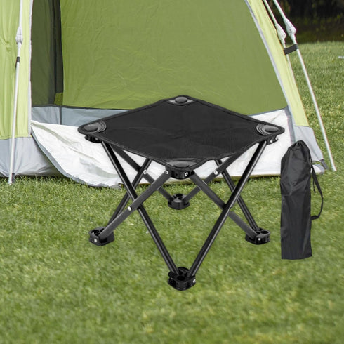 Aymzbd Camping Stool Recliner Foot Rest Fishing Seat Sturdy Compact Outdoor Folding Stool with Carry Bag for Hiking