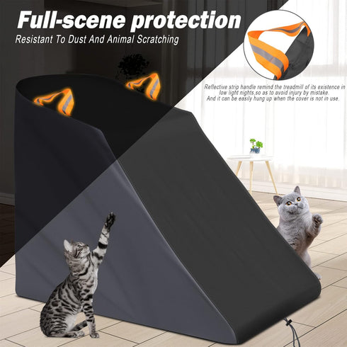 XYZCTEM Waterproof Treadmill Cover, Dustproof Running Machine Cover with Windproof Drawstring and Air Vents