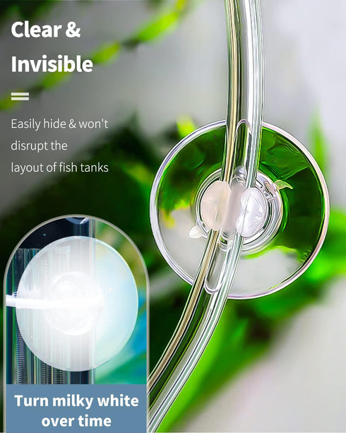 Pawfly 20 Pack Aquarium Suction Cups with Clips and Adjustable Zip Ties for Fish Tank Tools and Decorations