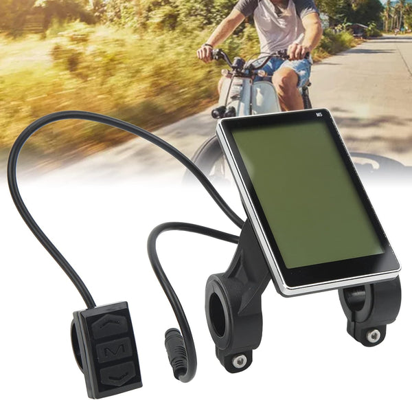 plplaaoo Electric Bike LCD Display, Waterproof Connector Panel, Cycling Computer, Electric Scooter Display
