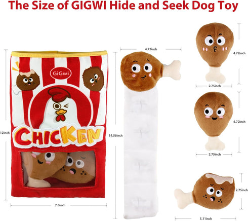 Gigwi Interactive Dog Puzzle Toys, 4 Packs Crinkle Squeaky Toys for Boredom and Stimulating for Small, Medium, Large